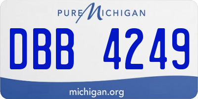 MI license plate DBB4249