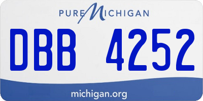 MI license plate DBB4252