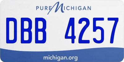 MI license plate DBB4257
