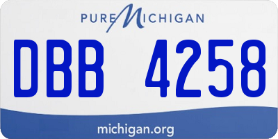 MI license plate DBB4258