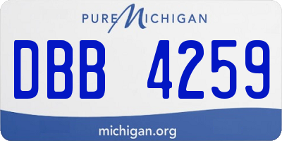 MI license plate DBB4259