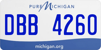 MI license plate DBB4260