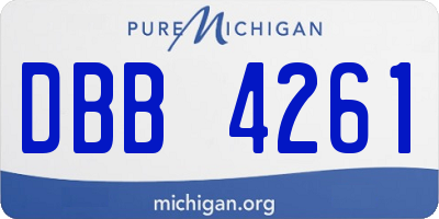 MI license plate DBB4261