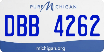 MI license plate DBB4262