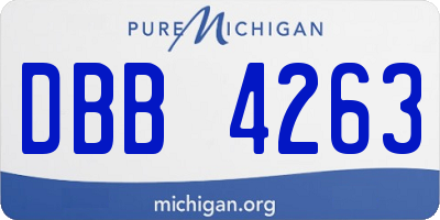MI license plate DBB4263
