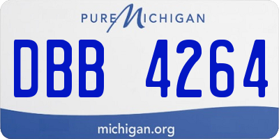MI license plate DBB4264