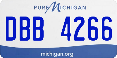 MI license plate DBB4266
