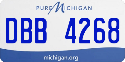 MI license plate DBB4268