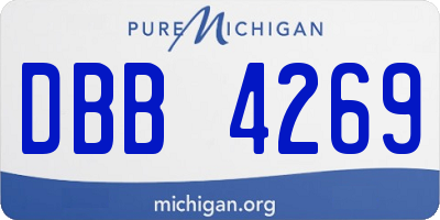 MI license plate DBB4269