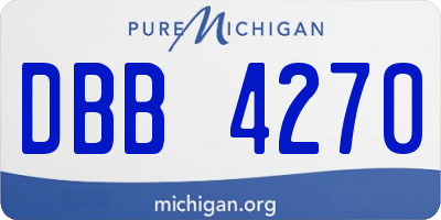 MI license plate DBB4270
