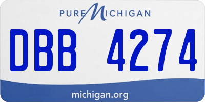 MI license plate DBB4274