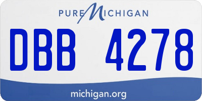 MI license plate DBB4278
