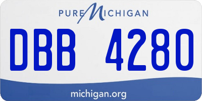 MI license plate DBB4280