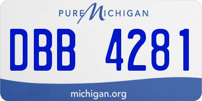 MI license plate DBB4281