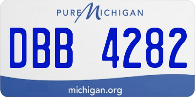 MI license plate DBB4282