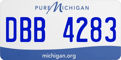 MI license plate DBB4283