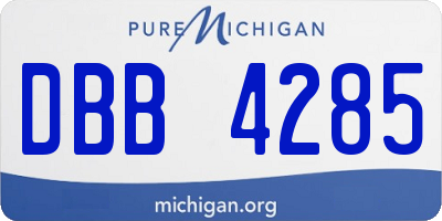 MI license plate DBB4285