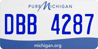 MI license plate DBB4287