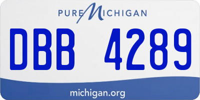 MI license plate DBB4289