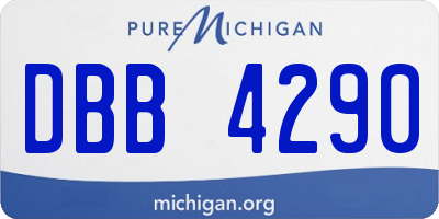 MI license plate DBB4290