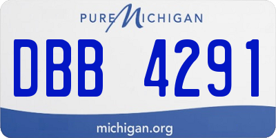 MI license plate DBB4291