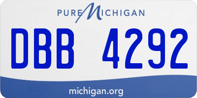 MI license plate DBB4292