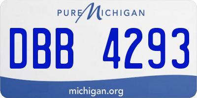 MI license plate DBB4293