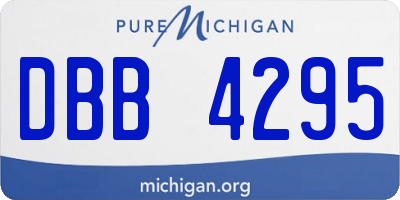 MI license plate DBB4295