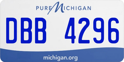 MI license plate DBB4296
