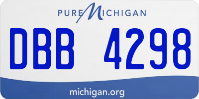 MI license plate DBB4298