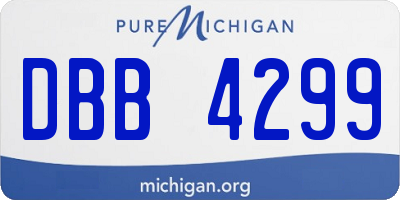 MI license plate DBB4299