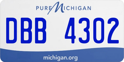 MI license plate DBB4302