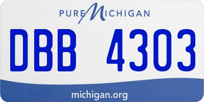 MI license plate DBB4303