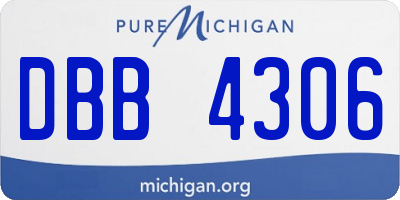 MI license plate DBB4306