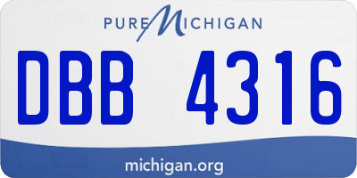 MI license plate DBB4316