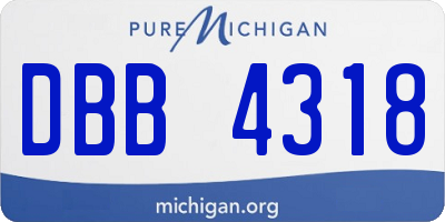 MI license plate DBB4318