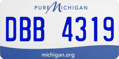 MI license plate DBB4319
