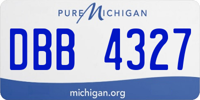 MI license plate DBB4327