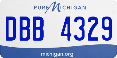 MI license plate DBB4329