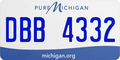 MI license plate DBB4332
