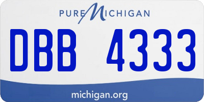 MI license plate DBB4333