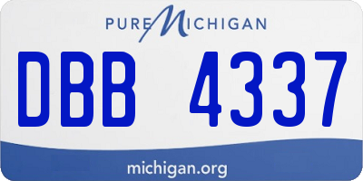 MI license plate DBB4337