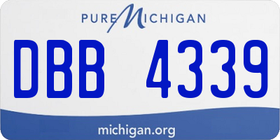 MI license plate DBB4339