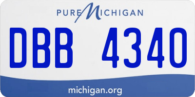 MI license plate DBB4340