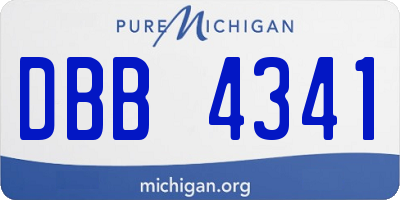 MI license plate DBB4341
