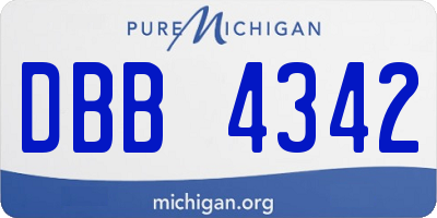 MI license plate DBB4342