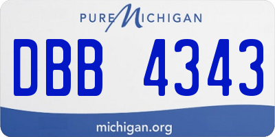 MI license plate DBB4343