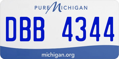 MI license plate DBB4344