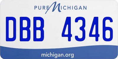 MI license plate DBB4346