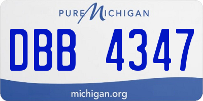 MI license plate DBB4347